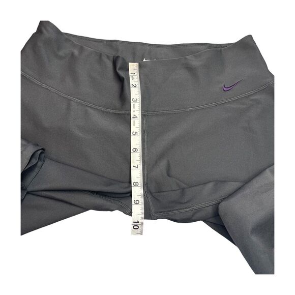 Nike Dri-Fit Capri Leggings Women's Medium Black Swoosh High-Waist Performance - Picture 6 of 6